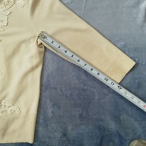 White House Black Market Tan Cardigan Med